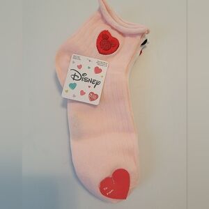 Disney 3 Pack Ladies Mickey Valentines Above Ankle Socks